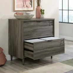 Coupon 🔥 Sauder Clifford Place Engineered Wood Lateral File Cabinet In Jet Acacia Finish ❤️ -Mobile Sales Store 2391077 14 L