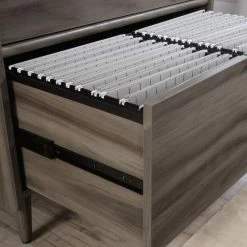 Coupon 🔥 Sauder Clifford Place Engineered Wood Lateral File Cabinet In Jet Acacia Finish ❤️ -Mobile Sales Store 2391077 17 L