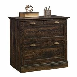 Discount 👏 Sauder Barrister Lane Engineered Wood Lateral File Cabinet In Iron Oak Finish ⌛ -Mobile Sales Store 2391078 2 L