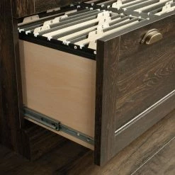 Discount 👏 Sauder Barrister Lane Engineered Wood Lateral File Cabinet In Iron Oak Finish ⌛ -Mobile Sales Store 2391078 7 L