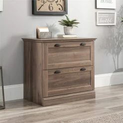 Outlet ❤️ Sauder Barrister Lane Engineered Wood 2-Drawer Lateral File Cabinet Salt Oak 🔔 -Mobile Sales Store 2391079 5 L