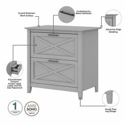 Best reviews of 🔥 Home Square 2 Piece Lateral Filing Cabinet Set With 2 Drawer In Cape Cod Gray 😍 -Mobile Sales Store 2391303 6 L