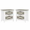 Hot Sale 😉 Home Square 2 Piece Lateral Filing Cabinet Set With 2 Drawer In White & Gray 🎁
