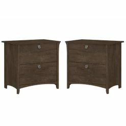 Budget π Home Square 2 Piece Lateral Wood Filing Cabinet Set With 2 Drawer In Ash Brown π€©