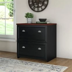 Cheap 🔔 Home Square 2 Piece Engineered Wood Filing Cabinet Set In Antique Black ✨ -Mobile Sales Store 2391719 2 L
