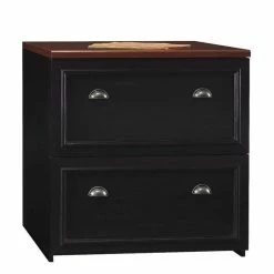 Cheap 🔔 Home Square 2 Piece Engineered Wood Filing Cabinet Set In Antique Black ✨ -Mobile Sales Store 2391719 6 L