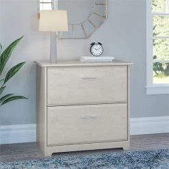 Best Sale ⭐ Home Square 2 Piece Engineered Wood Filing Cabinet Set In Linen White Oak ✔️ -Mobile Sales Store 2391769 3 L
