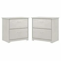 Best Sale ⭐ Home Square 2 Piece Engineered Wood Filing Cabinet Set In Linen White Oak ✔️
