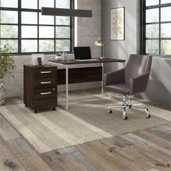 Budget 🌟 BBF Hybrid 3 Drawer Mobile File Cabinet In Black Walnut - Engineered Wood 🛒 -Mobile Sales Store 2393862 2 L