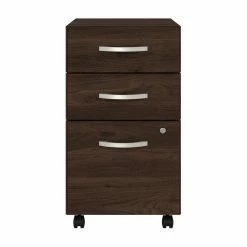 Budget 🌟 BBF Hybrid 3 Drawer Mobile File Cabinet In Black Walnut - Engineered Wood 🛒 -Mobile Sales Store 2393862 4 L