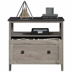 Best Pirce 🔥 Sauder August Hill Engineered Wood Lateral File Cabinet In Mystic Oak ⭐ -Mobile Sales Store 2406337 14 L