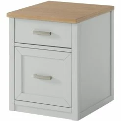 Best Sale π Riverside Furniture Osborne Wood Mobile File Cabinet In Timeless Oak And Gray π