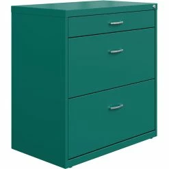 Best deal 🎉 Hirsh Industries LLC Space Solutions 30" W Metal 3 Drawer Home Office Lateral File Cabinet Teal 💯 -Mobile Sales Store 2426703 3 L