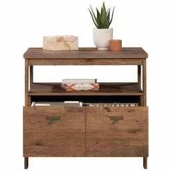 Best Sale 🌟 Urbanpro Modern Engineered Wood Lateral File Cabinet In Vintage Oak Finish ⌛ -Mobile Sales Store 2452666 2 L