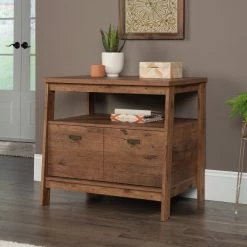 Best Sale 🌟 Urbanpro Modern Engineered Wood Lateral File Cabinet In Vintage Oak Finish ⌛ -Mobile Sales Store 2452666 7 L
