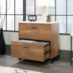 Discount 🤩 Urbanpro Mid-Century Wood Lateral File Cabinet With Storage And 2 Drawers 🧨 -Mobile Sales Store 2452693 3 L
