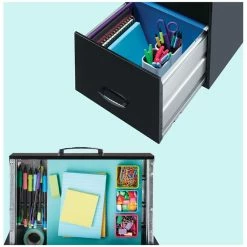 Cheap 💯 Hirsh Industries LLC Space Solutions 18"D 3 Drawer Mobile Metal File Cabinet Midnight Purple 🔥 -Mobile Sales Store 2456887 5 L