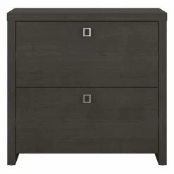 Promo 👍 Kathy Ireland Office By Bush Furniture Echo 2 Drawer Lateral File Cabinet In Charcoal Maple - Engineered Wood ✨ -Mobile Sales Store 2461730 3 L