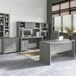 Promo 💯 Kathy Ireland Office By Bush Furniture Echo 3 Drawer Mobile File Cabinet In Modern Gray - Engineered Wood 👏 -Mobile Sales Store 2461737 2 L