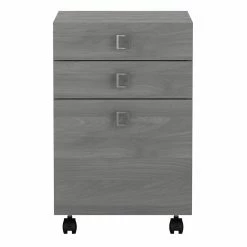 Promo 💯 Kathy Ireland Office By Bush Furniture Echo 3 Drawer Mobile File Cabinet In Modern Gray - Engineered Wood 👏 -Mobile Sales Store 2461737 3 L