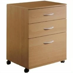 Cheap 😉 Nexera 5092 Essentials Mobile Filing Cabinet 3-Drawer Natural Maple 🎉