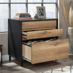 Best reviews of ⌛ Sauder Acadia Way Engineered Wood And Metal 2-Drawer Lateral File In Raven Oak ❤️ -Mobile Sales Store 2481092 5 L