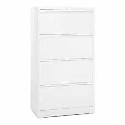 Budget π GangMei 4-Drawer Steel Metal Lateral Filing Cabinet With Lock In White β€οΈ