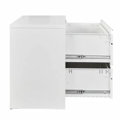 Outlet 🔔 GangMei 2-Drawer Steel Metal Lateral Locking Filing Cabinet With Lock In White ✔️ -Mobile Sales Store 2484511 4 L
