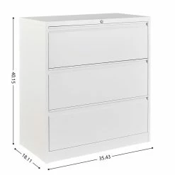 New 💯 GangMei 3-Drawer Steel Metal Lateral Locking Filing Cabinet With Lock In White 🛒 -Mobile Sales Store 2488238 14 L