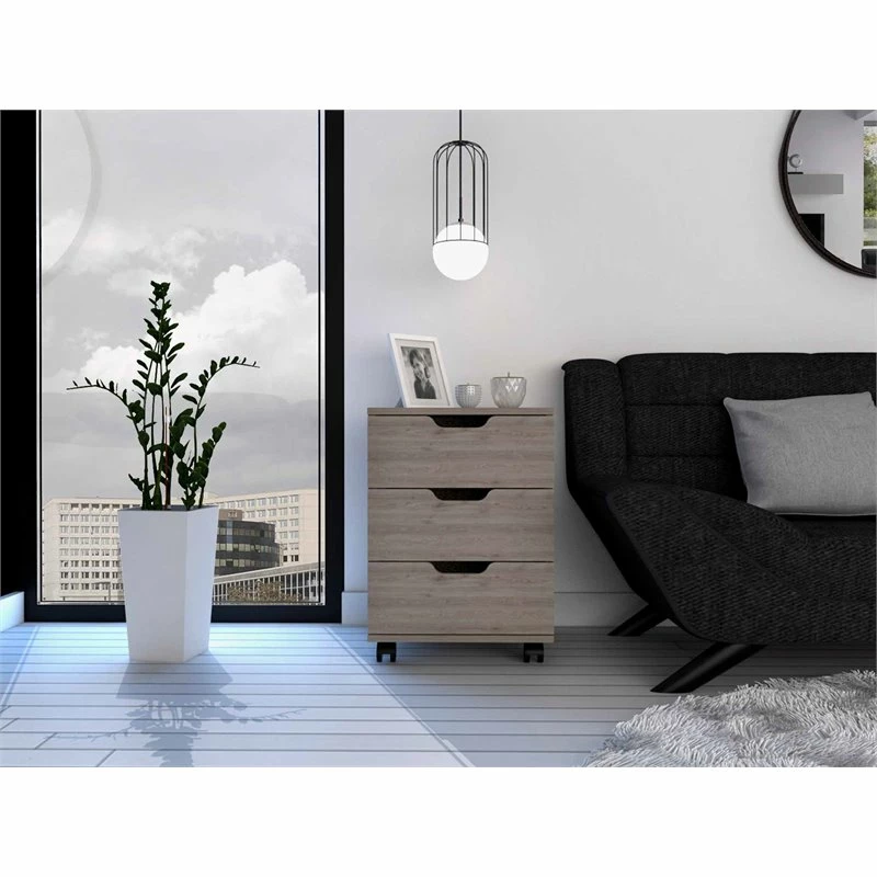 Cheapest π FM Furniture Lyon 3-Drawer Modern Wood Mobile Filing Cabinet In Light Gray β€οΈ 2 Cheapest π FM Furniture Lyon 3-Drawer Modern Wood Mobile Filing Cabinet In Light Gray β€οΈ - Image 2