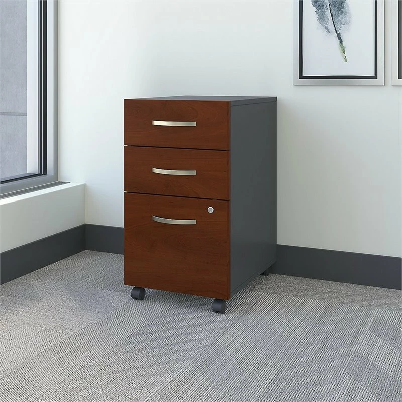 Best Sale π BBF Series C 3 Drawer Assembled Mobile File In Hansen Cherry - Engineered Wood β 2 Best Sale π BBF Series C 3 Drawer Assembled Mobile File In Hansen Cherry - Engineered Wood β - Image 2