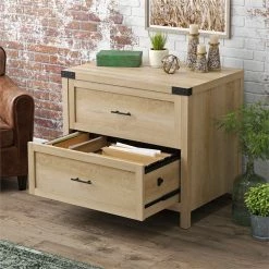 Best Pirce ⌛ Pemberly Row Engineered Wood Lateral Filing Cabinet In Orchard Oak 🧨 -Mobile Sales Store 2499431 11 L