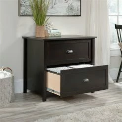 Deals ✨ UrbanPro Engineered Wood 2-Drawer Lateral File Cabinet In Estate Black ⭐ -Mobile Sales Store 2499535 5 L