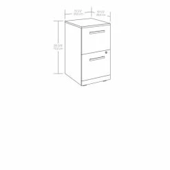 Cheapest ⌛ UrbanPro Engineered Wood 2-Drawers Mobile File Cabinet In Cherry 😉 -Mobile Sales Store 2499559 7 L