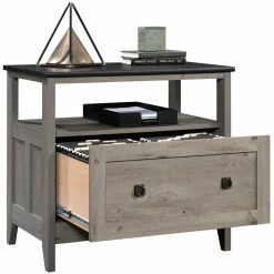 Promo 👏 UrbanPro 1 Drawer Wooden Lateral File Cabinet In Mystic Oak 🥰 -Mobile Sales Store 2499573 12 L