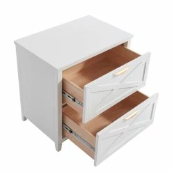 Top 10 🥰 Vinnova Pescara 30" 2 Drawers Lateral Filing Cabinet Solid Wood In White 💯 -Mobile Sales Store 2502525 2 L