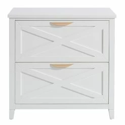Top 10 🥰 Vinnova Pescara 30" 2 Drawers Lateral Filing Cabinet Solid Wood In White 💯