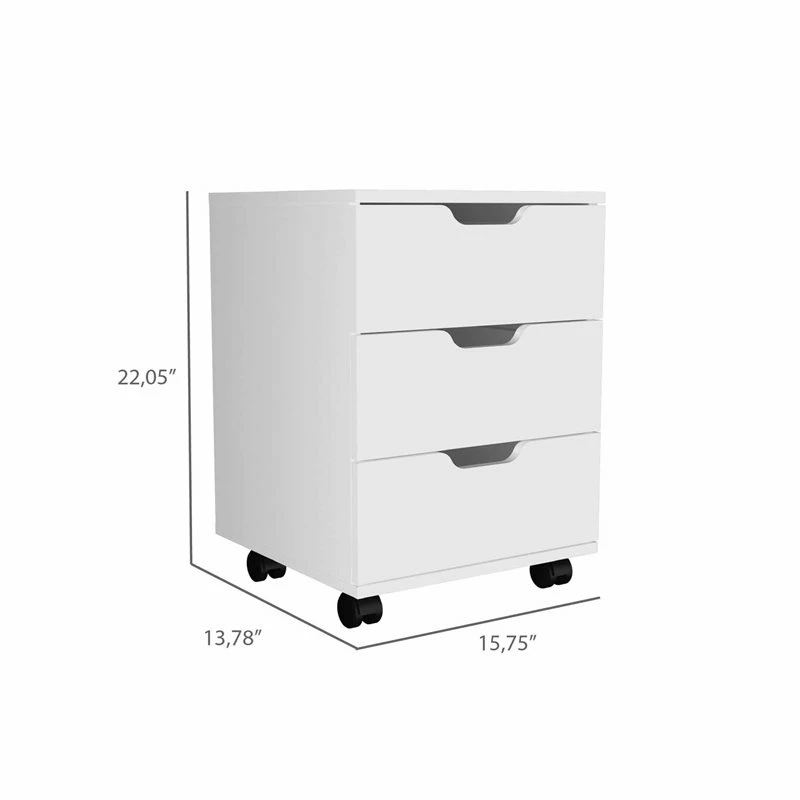 Brand new π Atlin Designs 3-Drawer Modern Wood Mobile Filing Cabinet In White βοΈ 6 Brand new π Atlin Designs 3-Drawer Modern Wood Mobile Filing Cabinet In White βοΈ - Image 6