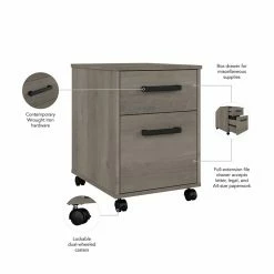 Outlet π― Kathy Ireland Home By Bush Furniture City Park 2 Drawer Mobile File Cabinet In Driftwood Gray - Engineered Wood β¨ 14 Outlet π― Kathy Ireland Home By Bush Furniture City Park 2 Drawer Mobile File Cabinet In Driftwood Gray - Engineered Wood β¨ -Mobile Sales Store 2511800 2 L