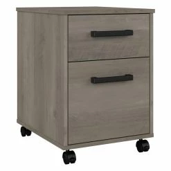 Outlet π― Kathy Ireland Home By Bush Furniture City Park 2 Drawer Mobile File Cabinet In Driftwood Gray - Engineered Wood β¨