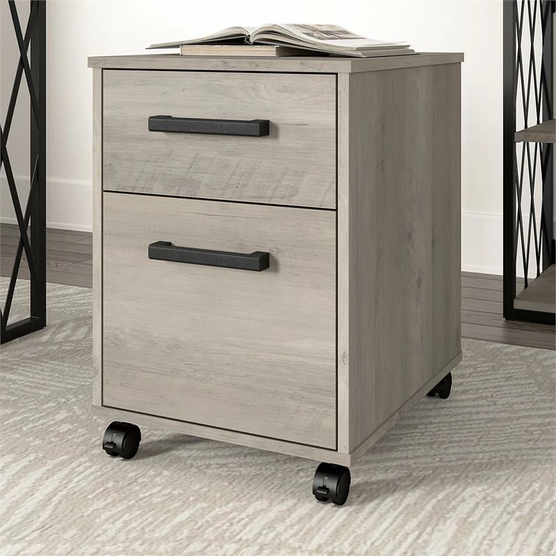 Outlet π― Kathy Ireland Home By Bush Furniture City Park 2 Drawer Mobile File Cabinet In Driftwood Gray - Engineered Wood β¨ 8 Outlet π― Kathy Ireland Home By Bush Furniture City Park 2 Drawer Mobile File Cabinet In Driftwood Gray - Engineered Wood β¨ - Image 8