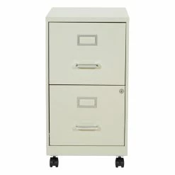 Best Pirce 😀 OSP Home Furnishings 2 Drawer Mobile Locking Metal File Cabinet In Tan 🔔 -Mobile Sales Store 2513046 2 L