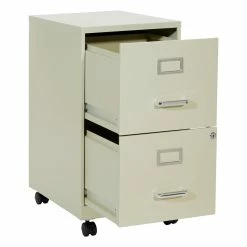 Best Pirce 😀 OSP Home Furnishings 2 Drawer Mobile Locking Metal File Cabinet In Tan 🔔 -Mobile Sales Store 2513046 6 L