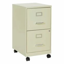 Best Pirce 😀 OSP Home Furnishings 2 Drawer Mobile Locking Metal File Cabinet In Tan 🔔
