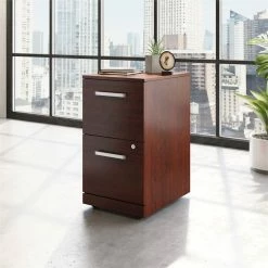 Cheap 🛒 Sauder Affirm Engineered Wood 2-Drawer Mobile Filing Cabinet In Classic Cherry ❤️ -Mobile Sales Store 2518672 2 L