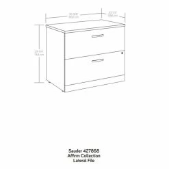 Promo 🌟 Sauder Affirm Engineered Wood Lateral Filing Cabinet In Classic Cherry 👏 -Mobile Sales Store 2518674 9 L