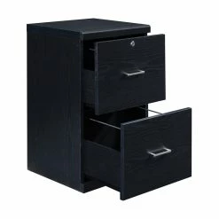 Outlet 💯 OSP Home Furnishings Alpine 2-Drawer Engineered Wood Vertical File With Lockdowel In Black 🌟 -Mobile Sales Store 2518734 9 L
