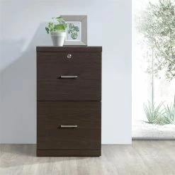 Outlet ⭐ OSP Home Furnishings Alpine 2-Drawer Engineered Wood Vertical File With Lockdowel In Espresso 🎁 -Mobile Sales Store 2518744 2 L