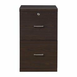 Outlet ⭐ OSP Home Furnishings Alpine 2-Drawer Engineered Wood Vertical File With Lockdowel In Espresso 🎁 -Mobile Sales Store 2518744 3 L