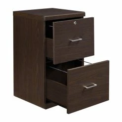Outlet ⭐ OSP Home Furnishings Alpine 2-Drawer Engineered Wood Vertical File With Lockdowel In Espresso 🎁 -Mobile Sales Store 2518744 6 L